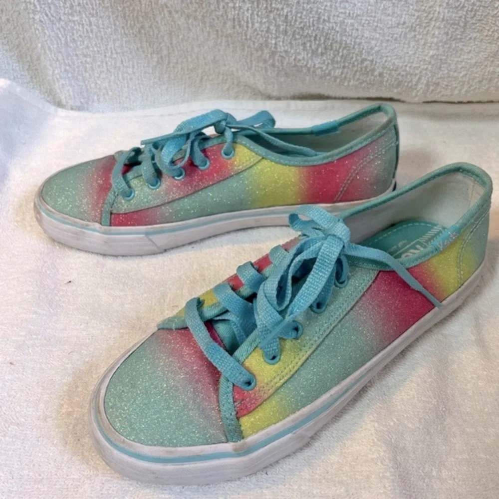 Keds Double Up rainbow glitter girls sneakers in size 3